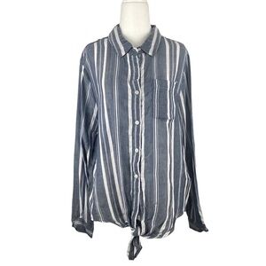 𝅺dylan CHAMBRAY & PINK,‎ BUTTON DOWN TIE FRONT, NEW WITH TAGS